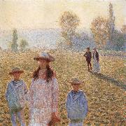 Claude Monet Landscape with Figures,Giverny Spain oil painting artist